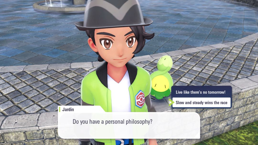 The Pokemon Trainer is asked questions following a win at the Budew show.